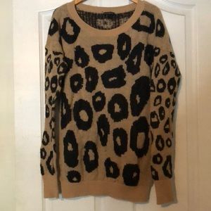 Fuzzy Cheetah Print Sweater